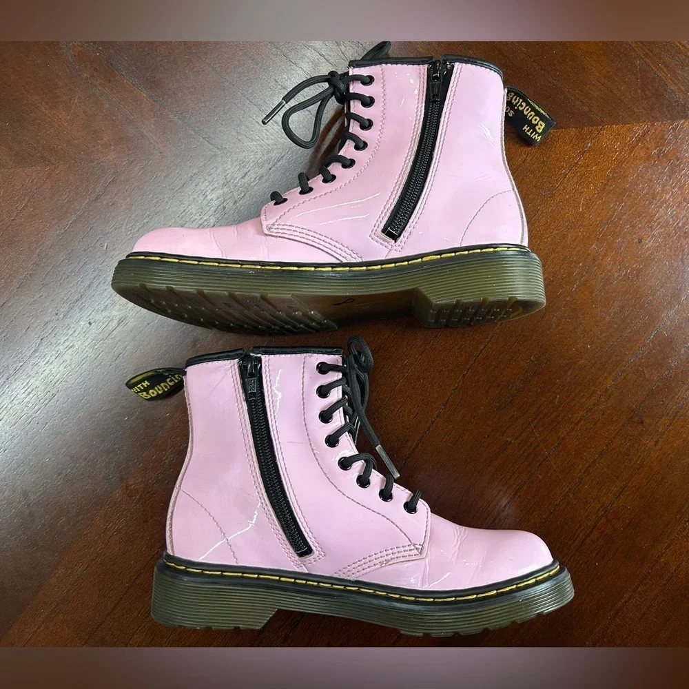 Dr. Martens JUNIOR 1460 PATENT LEATHER LACE UP BOOTS size 2